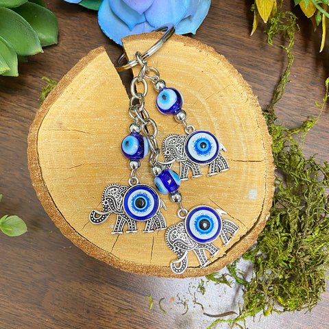 Evil Eye Keychain - Elephants (3)