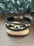 Evil Eye - Leather Bracelet