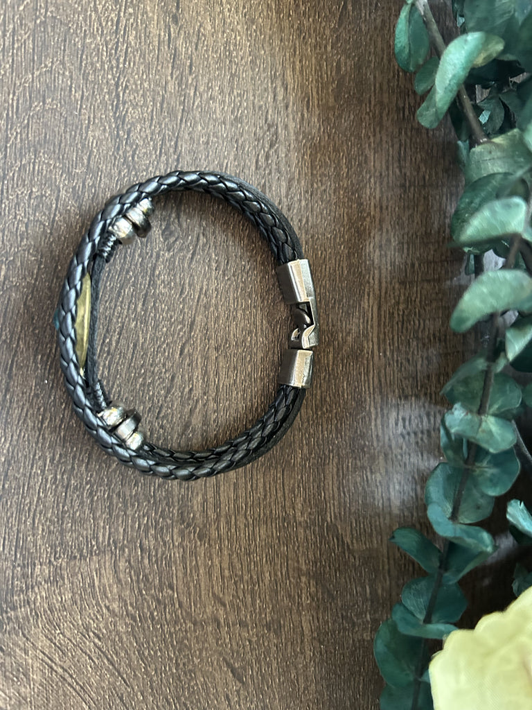 Evil Eye Leather Bracelet