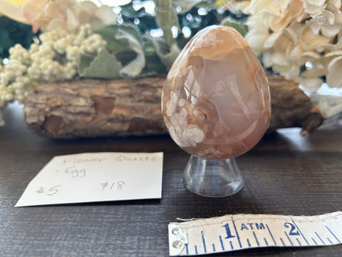 Flower Agate Egg #5