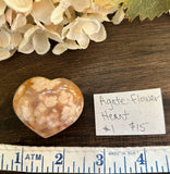 Flower Agate Heart #1