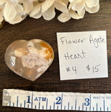 Flower Agate Heart #4