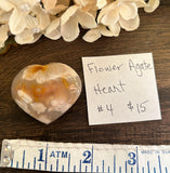 Flower Agate Heart #4