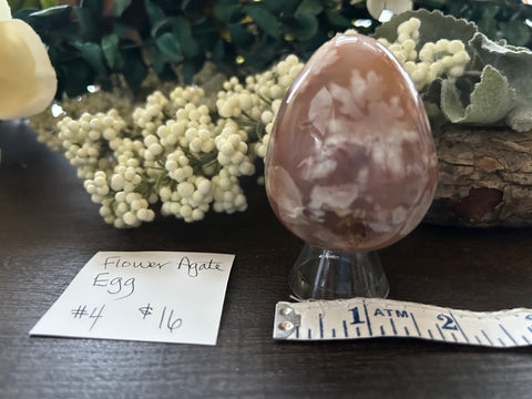 Flower Agate Egg #4