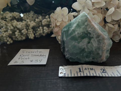 Fluorite Raw Standing Point #3