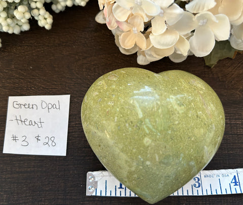 Green Opal Heart #3