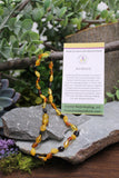 Child Gem Necklace 12 inch- Amber Multicolor
