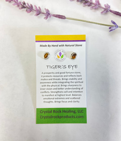 Tiger's Eye Earrings - Studs