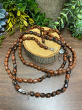 Mahogany Obsidian Tumble Beaded Necklace