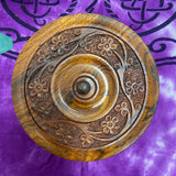 Wooden Box - Floral Round, 5 inch