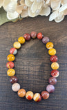 Natural Stone Gem Bracelet 7 inch 8MM Stretch-Mookaite