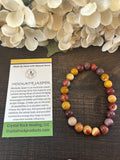 Natural Stone Gem Bracelet 7 inch 8MM Stretch-Mookaite