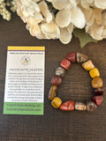 Natural Stone Gem Bracelet 7.5 inch Chunk Stretch-Mookaite
