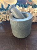 Grey Cylinder Mortar and Pestle