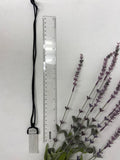 Black Cord Necklace - Selenite Raw