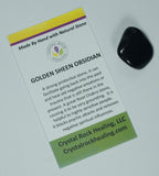 Golden Sheen Obsidian Pocket Stone