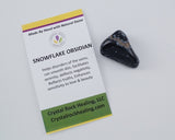Obsidian Snowflake Pocket Stone