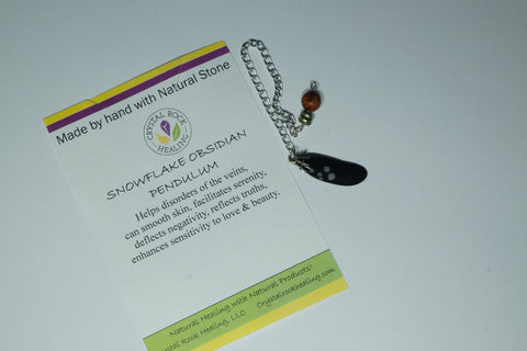 Snowflake Obsidian Pendulum
