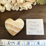 Orange Calcite Heart #1