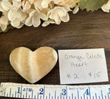 Orange Calcite Heart #2