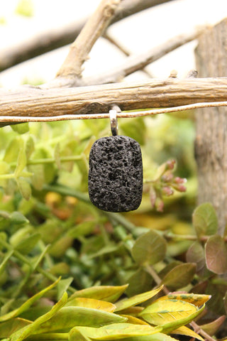 Lava Rock Black Pendant