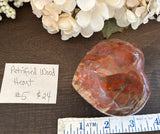 Petrified Wood Heart #5