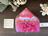 Agate Raw Standing Point Dyed Pink #1