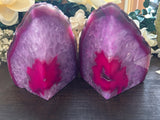 Agate Dyed Pink Book Ends #2
