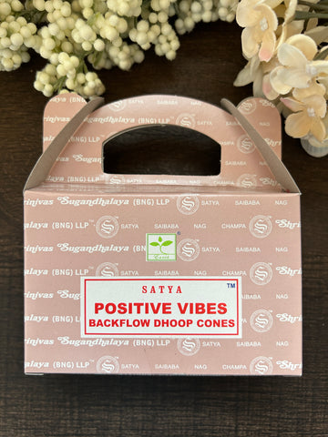 Backflow Dhoop Incense Cones-Positive Vibes