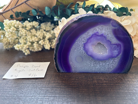 Agate Cut Base Dyed Purple #4