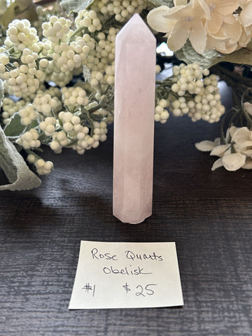 Rose Quartz Obelisk #1