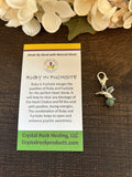 Ruby In Fuchsite Hummingbird Charm