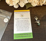 Ruby In Fuchsite Hummingbird Charm