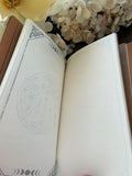 Notebook Journal - Spiral Goddess with Clear Quartz Crystal, Light Brown