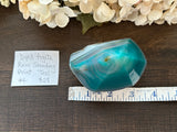 Agate Raw Standing Point Dyed Teal #4