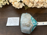 Agate Raw Standing Point Dyed Teal #5