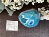 Agate Raw Standing Point Dyed Teal #1