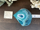Agate Raw Standing Point Dyed Teal #1