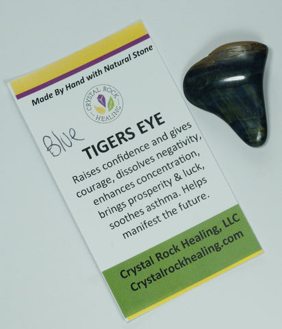 Tigers Eye Blue Pocket Stone