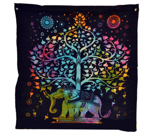 Tote - Elephant Tree, Tie Dye