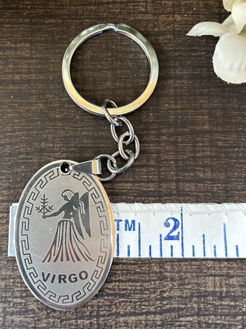 Virgo Metal Keychain