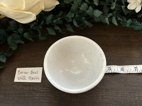 Marble Burn Bowl White