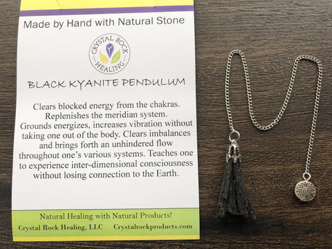 Black Kyanite Pendulum