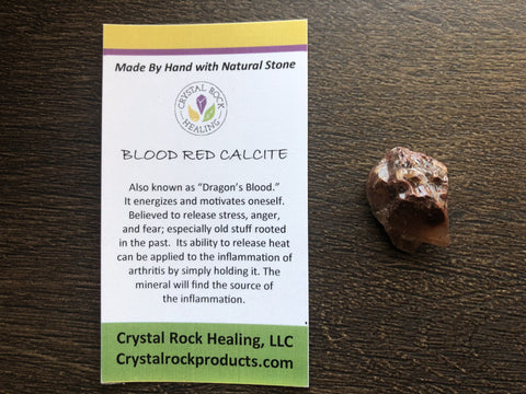 Calcite Blood Red Pocket Stone