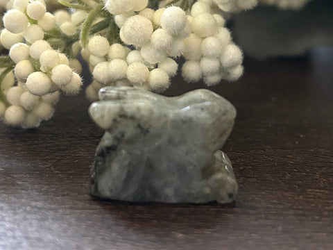 Labradorite Carved Stone Bunny