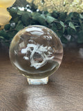 Clear Dragon Sphere w/ stand