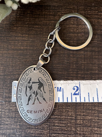Gemini Metal Keychain