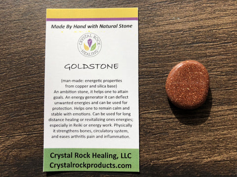 Goldstone Oval Pocket Stone Medium