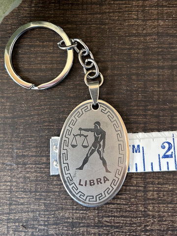 Libra Metal Keychain