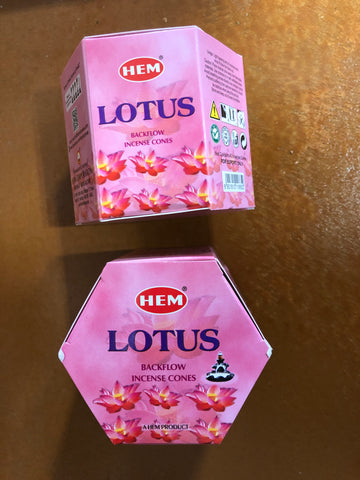 Backflow Hem Incense Cones-Lotus